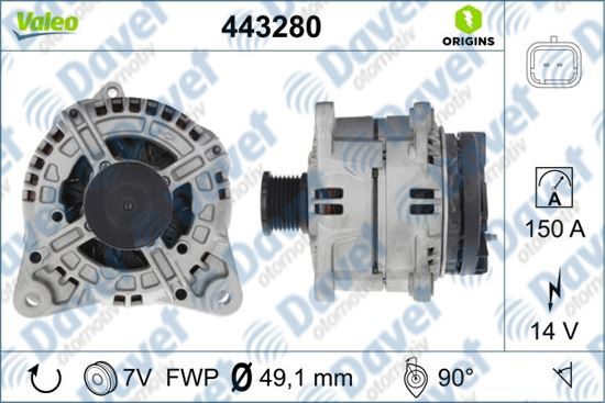 VALEO 443280 Alternator Laguna Trafic Master